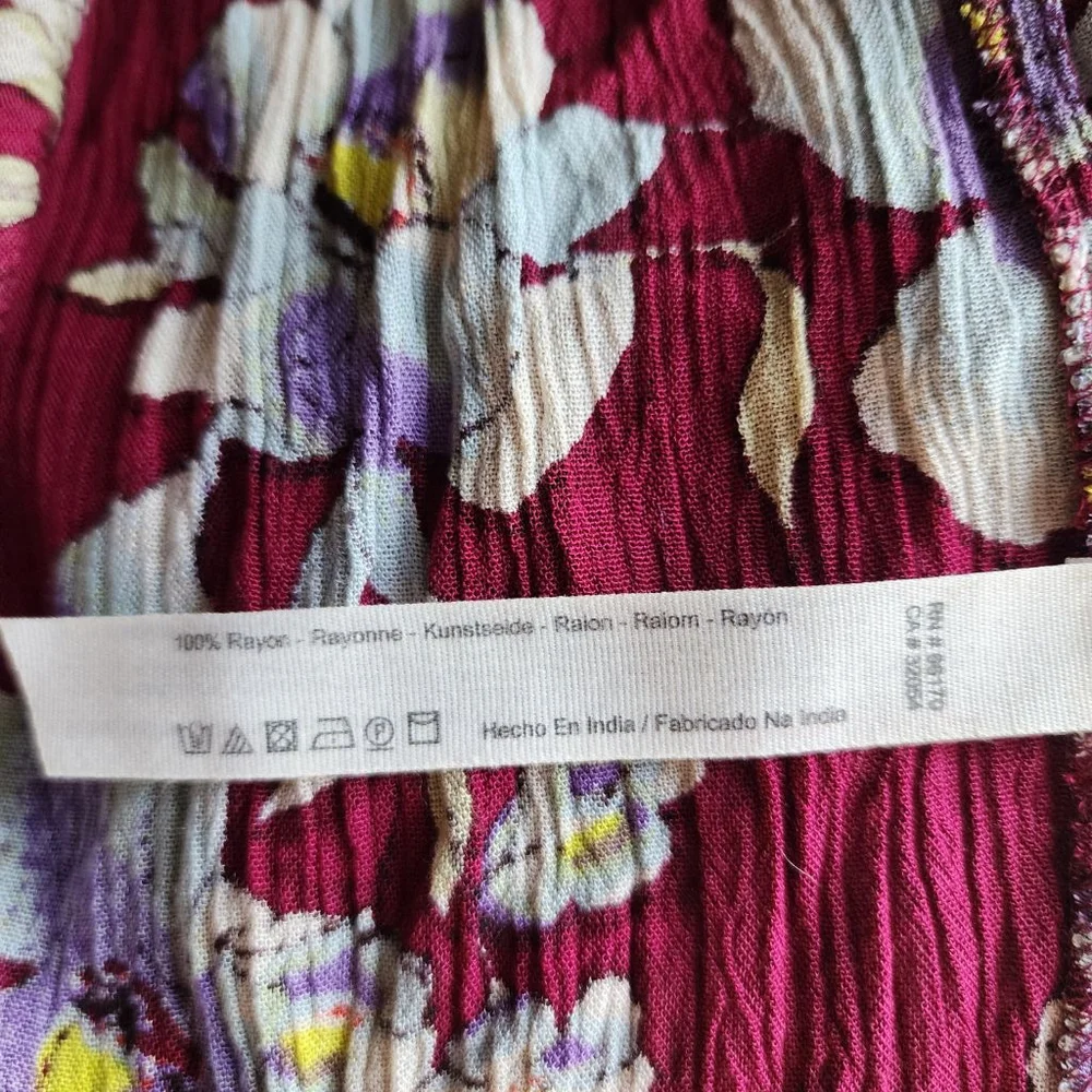 FREE PEOPLE NWOT Garden Party Burgundy Floral Maxi Dress in Raspberry XS - Picture 8 of 8
